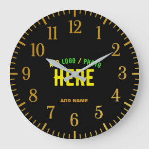 RELÓGIO GRANDE ESTILO MODERNO PERSONALIZÁVEL PRETO VERIFICADO COM
