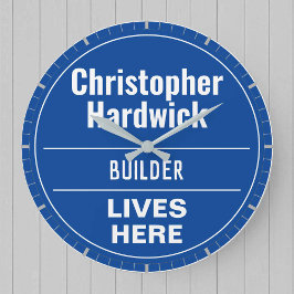Relógio Grande Estilo Placa de Parede Construtor D