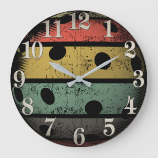 Relógio Grande Estilo Retroativo - Arte de Pickleball Distante