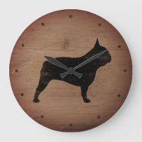 Estilo Russo Da Madeira Faux Silhouette Bulldog Fr