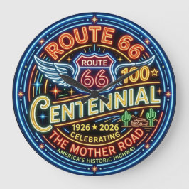 Relógio Grande Estrada Mãe Estilo Neon Centenário Aniversário