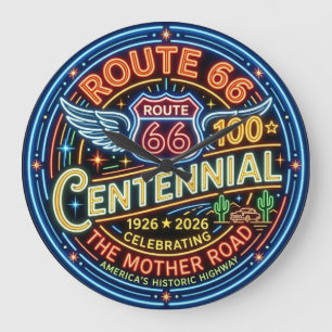 Relógio Grande Estrada Mãe Estilo Neon Centenário Aniversário