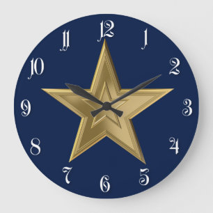 Relógio Grande estrela Ouro