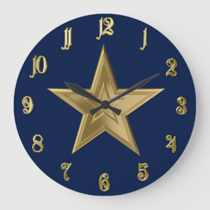 Relógio Grande estrela ouro
