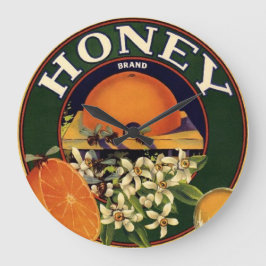 Relógio Grande Etiqueta da caixa do citrino da marca do mel