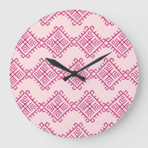 Relógio Grande Etnia tribal: abstrato de colheita decorativa.