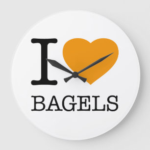 RELÓGIO GRANDE EU AMO BAGELS