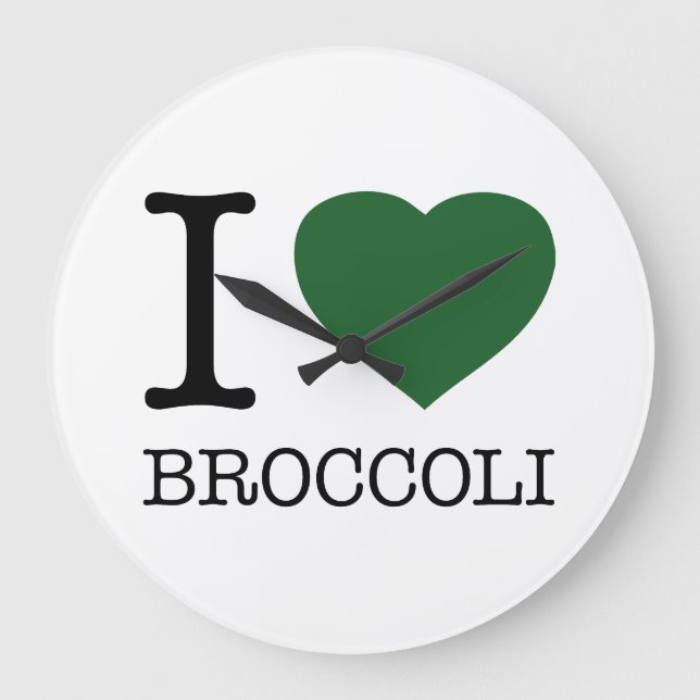 RELÓGIO GRANDE EU AMO BROCCOLI (Frente)