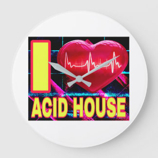 RELÓGIO GRANDE EU AMO FONTES AMARELAS DE ACID HOUSE