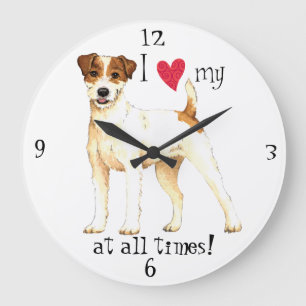 Relógio Grande Eu amo meu Parson Russell Terrier