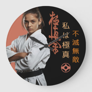 Relógio Grande Eu sou Kyokushin - Inquebrantável, Inparável, Kara