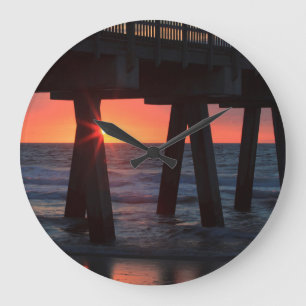Relógio Grande EUA, Geórgia, Ilha de Tybee, Tybee Pier