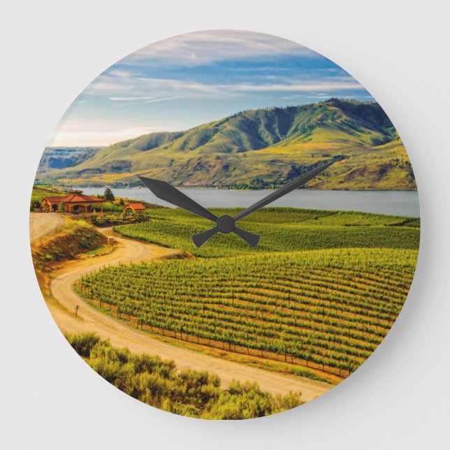 Relógio Grande EUA, Washington, Lago Chelan. Vineyards Benson (Frente)