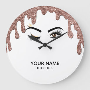 Relógio Grande Extensão do chicote do salão de beleza do olho d