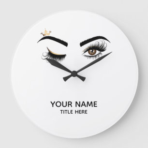 Relógio Grande Extensão do chicote do salão de beleza do olho do