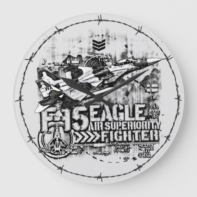 Relógio Grande F-15 Águia (Frente)