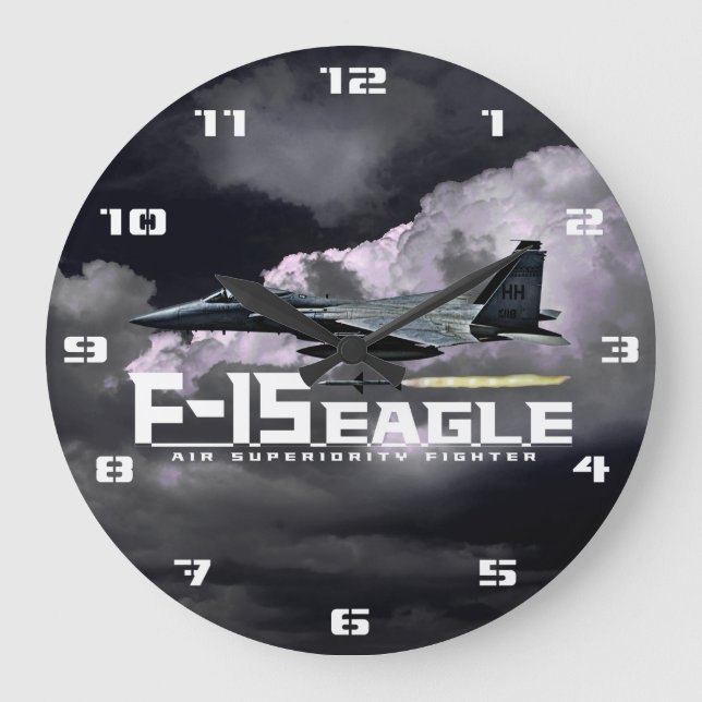 Relógio Grande F-15 Eagle (Frente)