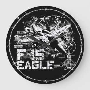 Relógio Grande F-15 Eagle Round (Large) Wall Clock