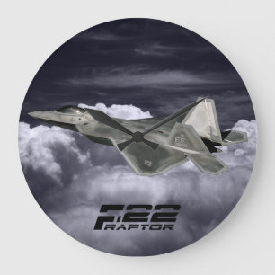 Relógio Grande F-22 RAPTOR Round (Large) Wall Clock