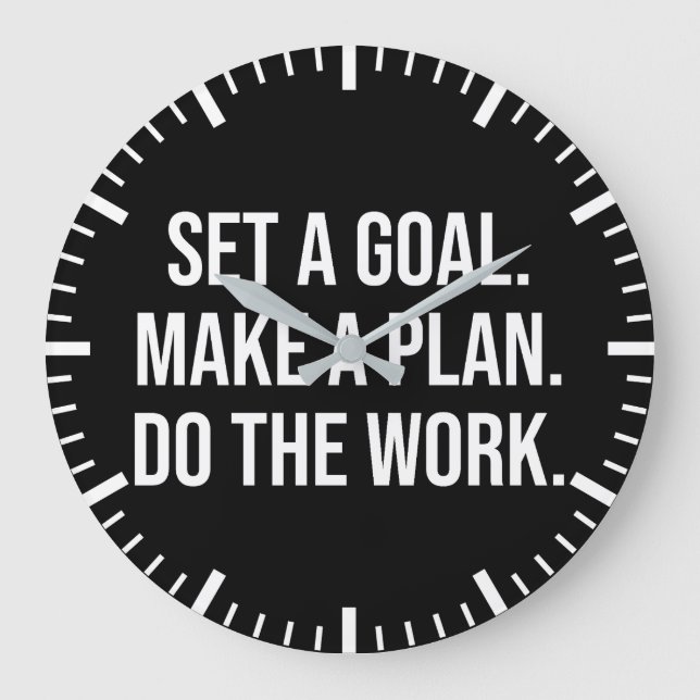 Relógio Grande Faça O Trabalho - Motivação Do Hustle Gym De Suces (Frente)