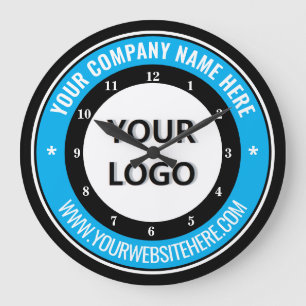 Relógio Grande Faça o Upload do Logotipo da Sua Empresa Adicionar