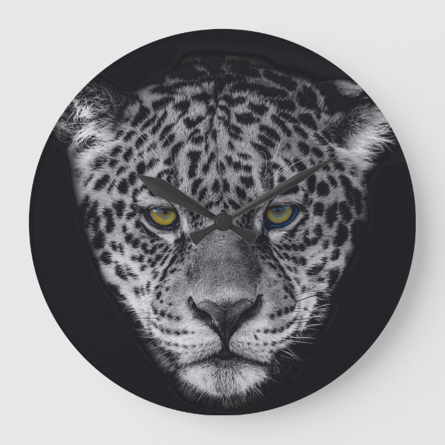 Relógio Grande Face de um leopardo (Frente)