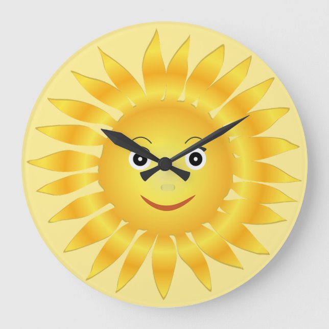 Relógio Grande Faces Doces do Sol (Frente)