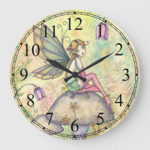Relógio Grande Fada Fácil Fantasia Art Wall Clock
