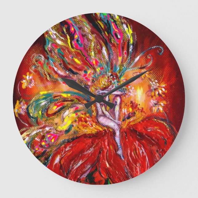 RELÓGIO GRANDE FAIRY IN RED (Frente)