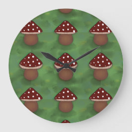 Relógio Grande Fairy Mushroom Clock