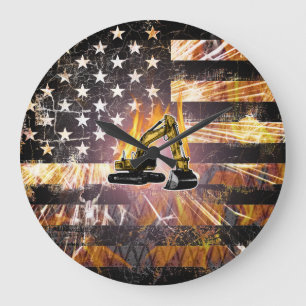 Relógio Grande Faíscas do Sinalizador de Escavador