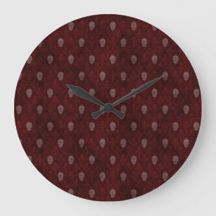 Relógio Grande Falln Victorian Skulls Red