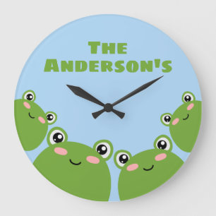 Relógio Grande Família de sapos