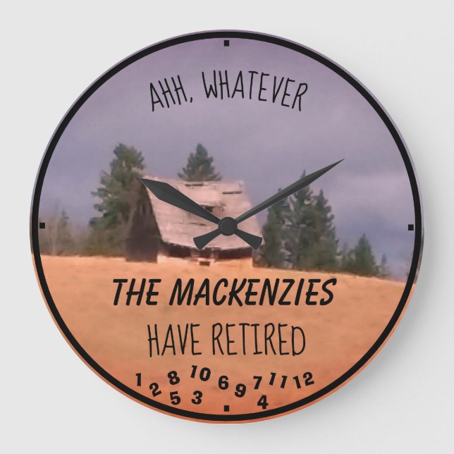 Relógio Grande Família Reformada Antiga Nome da Propriedade Engra (Frente)