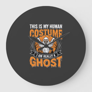 Relógio Grande Fantasia Humana de Fantasma de Halloween Engraçada