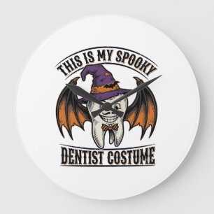 Relógio Grande Fantasias de Dentista Assustador Camisa de Dia das