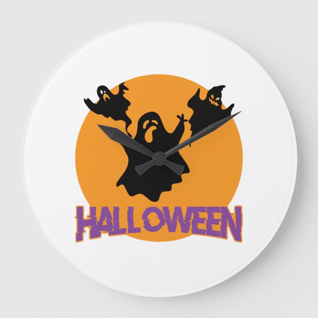 Relógio Grande fantasma de Halloween (Frente)