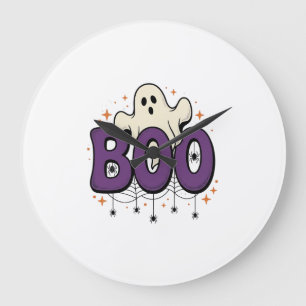 Relógio Grande Fantasma de Halloween Boo Aranha Engraçada Vintage