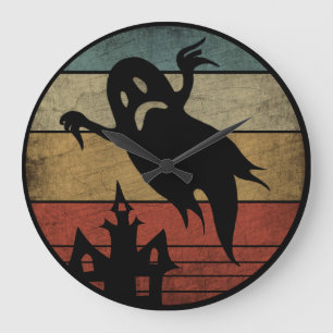 Relógio Grande Fantasma de Halloween Vintage