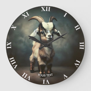 Relógio Grande Fantasy Bonito Bebê Goat