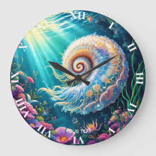 Relógio Grande Fantasy Custa Natureza Submarina Mundo