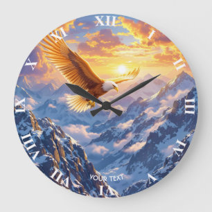 Relógio Grande Fantasy Cute Eagle Mounges Sunrise