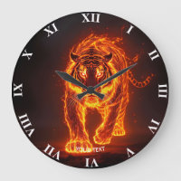 Fantasy Cute Fire Big Tiger