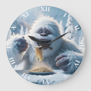 Relógio Grande Fantasy Cute Spaghetti Yeti Neve