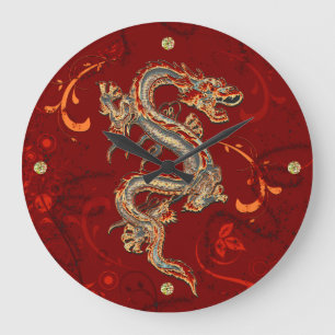 Relógio Grande Fantasy Dragon Wall Clock
