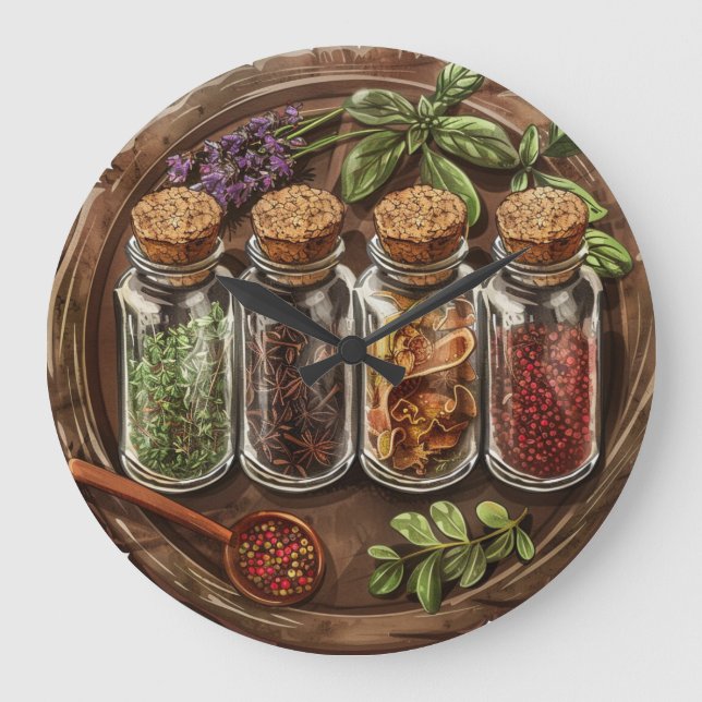 Relógio Grande Farmhouse Style Chef Wall (Frente)