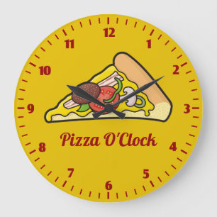 Relógio Grande Fatia de pizza