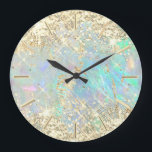 Relógio Grande FAUX glitter opal<br><div class="desc">por favor,  note que o efeito holográfico não é real,  mas apenas simulado</div>