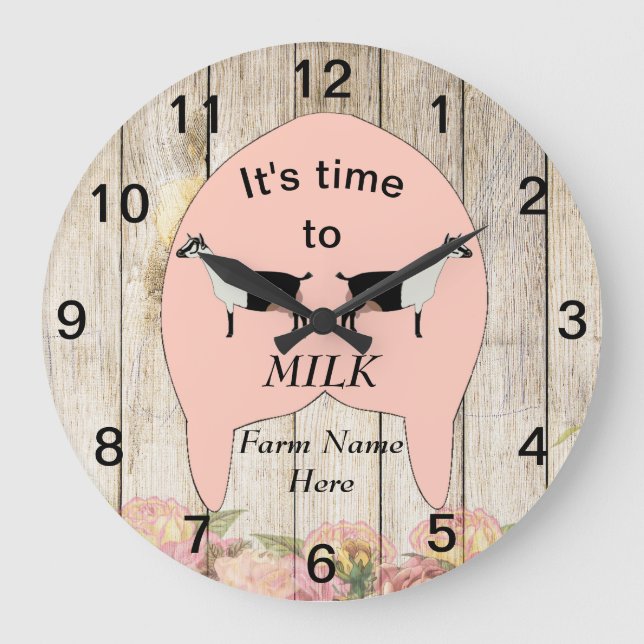 Relógio Grande Fazenda de cabra de cabra alpina (Frente)
