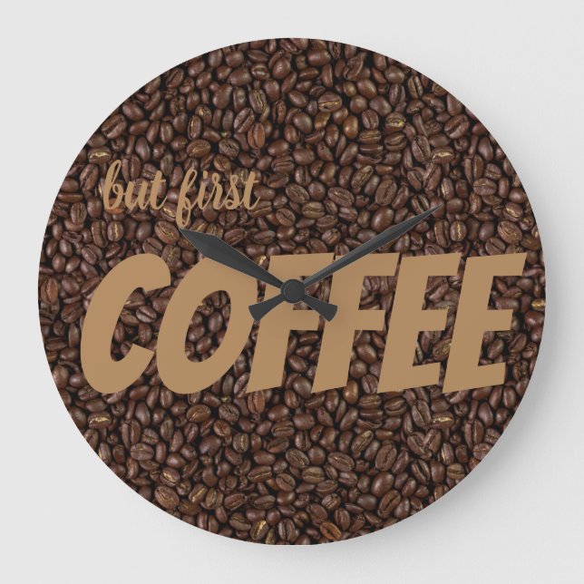 Relógio Grande Feijões de café (Frente)